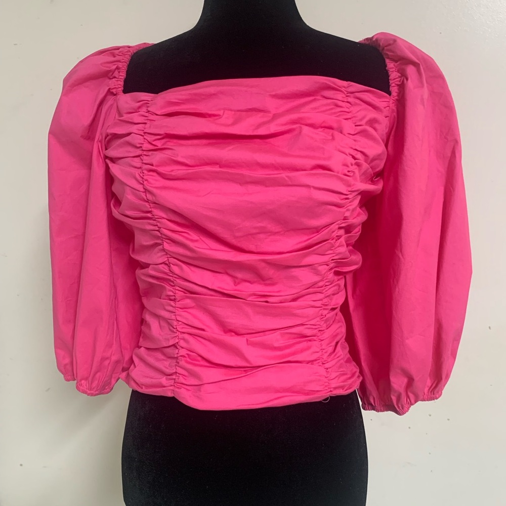 NWT WAYF Beautiful Pink Ruched Top